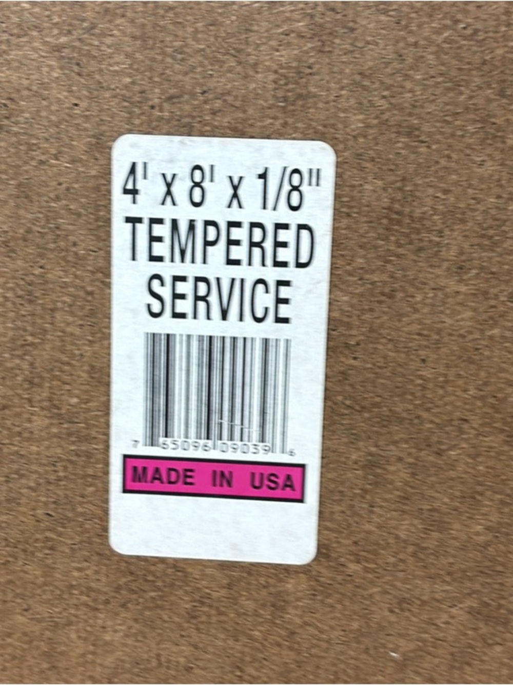 Tempered Service Panel Label – White with Pink Accent